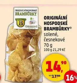 Penny Market ORIGINÁLNÍ HOSPODSKÉ BRAMBŮRKY solené, česnekové, 70 g nabídka