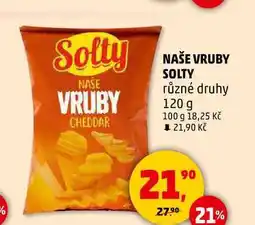 Penny Market NAŠE VRUBY SOLTY různé druhy, 120 g nabídka