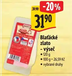 Albert Blaťácké zlato - výseč nabídka