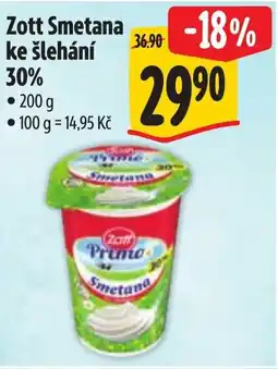 Albert ZZOTT Smetana ke šlehání 30% nabídka