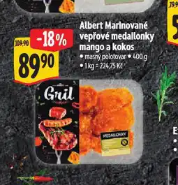 Albert Marinované vepřové medailonky mango a kokos nabídka