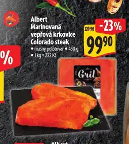 Albert Marinovaná vepřová krkovice colorado steak nabídka