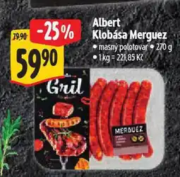 Albert Klobása merguez nabídka