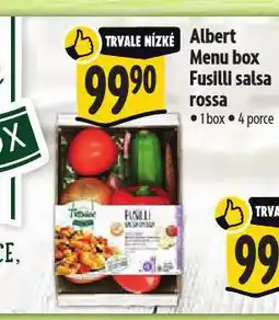 Albert Menu box fusilli salsa rossa nabídka