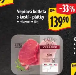 Albert Vepřová kotleta s kostí nabídka