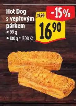 Albert Hot dog s vepřovým párkem nabídka