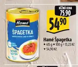 Albert Hamé špagetka nabídka