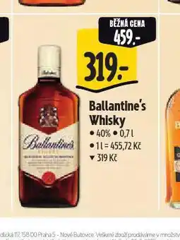 Albert Ballantine's skotská whisky nabídka