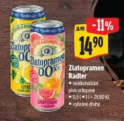 Albert Pivo zlatopramen radler nabídka