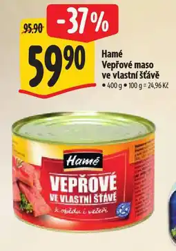 Albert Hamé vepřové maso ve vlastní šťávě nabídka