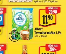 Albert Trvanlivé mléko 1,5% nabídka