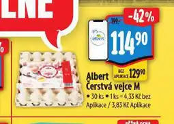 Albert Čerstvá vejce m 30 ks nabídka