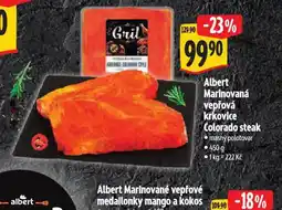 Albert Marinovaná vepřová krkovice colorado steak nabídka