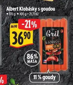 Albert Klobásky s goudou nabídka
