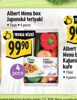Albert Albert menu box japonské terlyaki nabídka