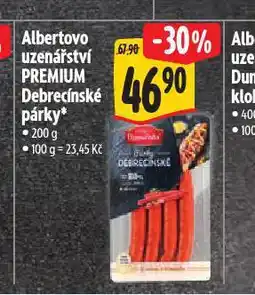 Albert Debrecínské párky nabídka