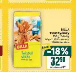 Billa Billa twist tyečinky nabídka