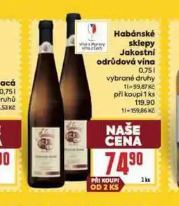 Billa Habánské sklepy nabídka