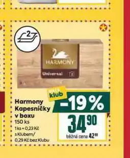 Billa Harmony kapesníky v boxu nabídka
