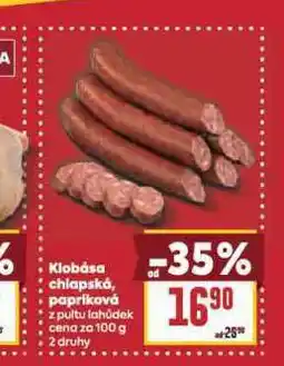 Billa Klobása chlapská nabídka