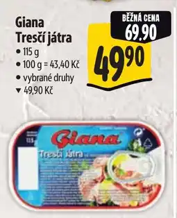 Albert Giana Tresčí játra nabídka
