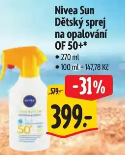 Albert NIVEA Sun Dětský sprej na opalování OF 50+ nabídka