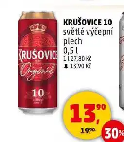 Penny Market KRUŠOVICE 10 světlé výčepní plech, 0,5 l nabídka