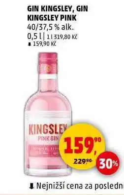 Penny Market GIN KINGSLEY PINK 40/37,5% alk., 0,5 l nabídka