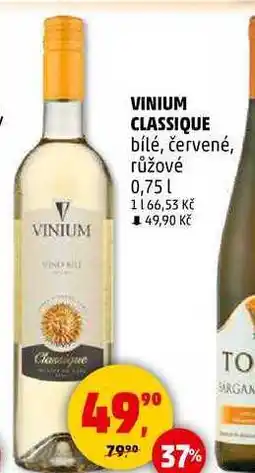 Penny Market VINIUM CLASSIQUE bílé, červené, růžové, 0,75 l nabídka