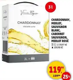 Penny Market CHARDONNAY, MERLOT, SAUVIGNON BLANC, 3 l nabídka