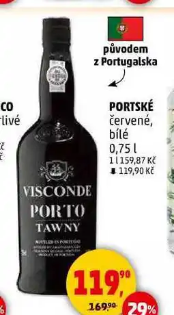 Penny Market PORTSKÉ červené, bílé, 0,75 l nabídka