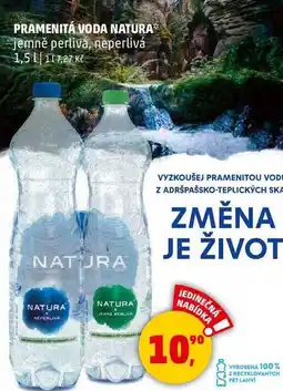 Penny Market PRAMENITÁ VODA NATURA jemně perlivá, neperlivá, 1,5 l nabídka