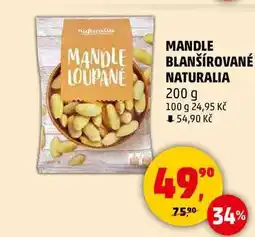 Penny Market MANDLE BLANŠÍROVANÉ NATURALIA, 200 g nabídka