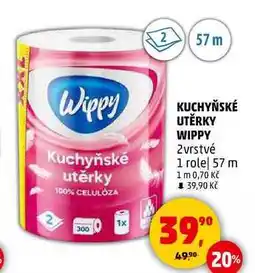 Penny Market KUCHYŇSKÉ UTĚRKY WIPPY 2vrstvé, 1 role nabídka