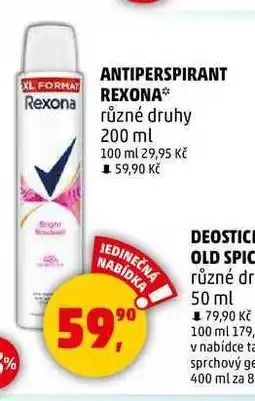 Penny Market REXONA antiperspirant různé druhy, 200 ml nabídka