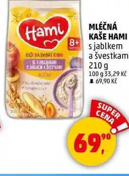 Penny Market MLÉČNÁ KAŠE HAMI s jablkem a švestkami, 210 g nabídka