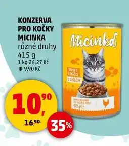 Penny Market KONZERVA PRO KOČKY MICINKA různé druhy, 415 g nabídka