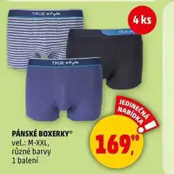 Penny Market PÁNSKÉ BOXERKY vel.: M-XXL, různé barvy, 1 balení nabídka