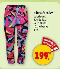 Penny Market DÁMSKÉ LEGÍNY sportovní, 3/4 délka, vel.: M-XXL, různé barvy, 1 ks nabídka