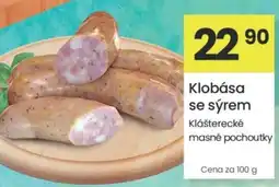Kubík potraviny Klobása se sýrem nabídka