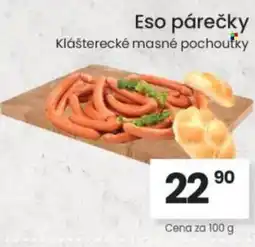Kubík potraviny Eso párečky nabídka