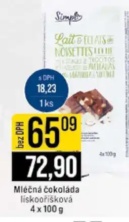 Jip Mléčná čokoláda lískooříšková nabídka