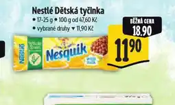 Albert Nestlé dětská tyečinka nabídka