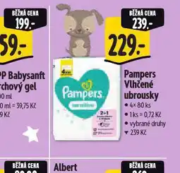 Albert Pampers dětské vlhčené ubrousky nabídka