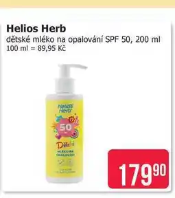 Teta Helios Herb dětské mléko na opalování SPF 50, 200 ml nabídka
