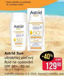Teta Astrid Sun ultralehký pleťový fluid na opalování SPF 50+, 50 ml nabídka