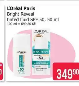 Teta L'Oréal Paris Bright Reveal tinted fluid SPF 50, 50 ml nabídka