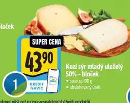 Albert Kozí sýr mladý uleželý 50%-bloček 100 g nabídka
