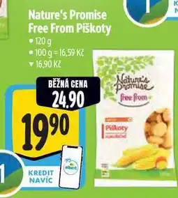 Albert Nature's Promise Free From Piškoty 120 g nabídka