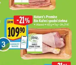 Albert Nature's Promise Bio Kuřecí spodní stehna 450 g nabídka